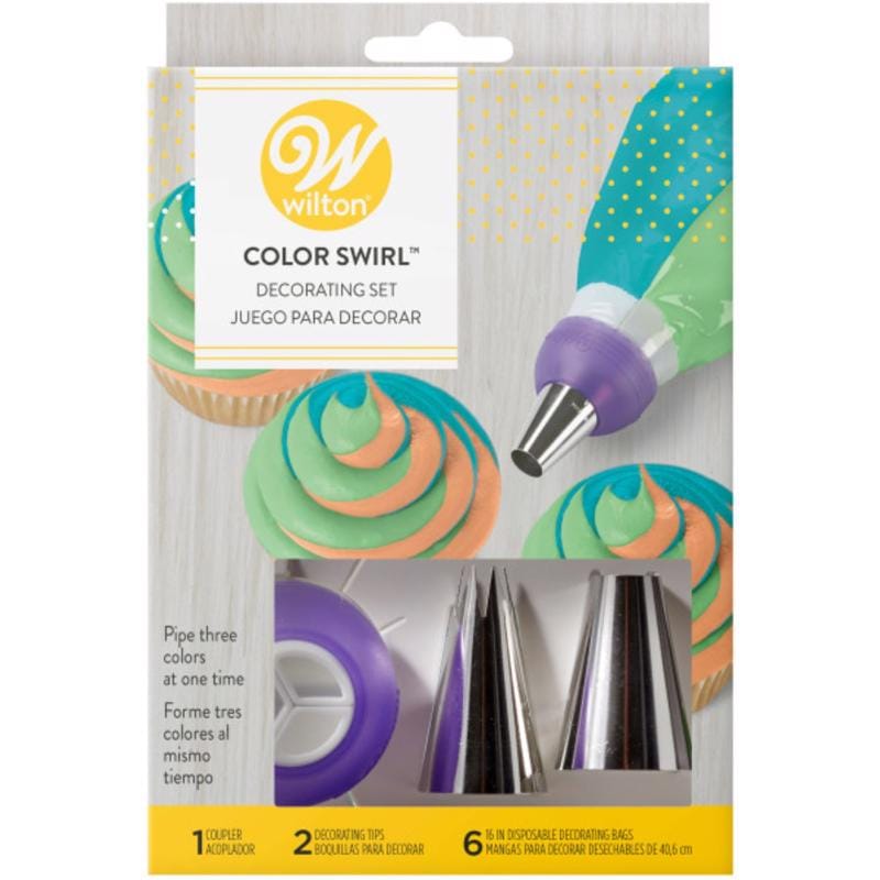 Wilton 191001639 Color Swirl Coupler Decorating Set Assorted