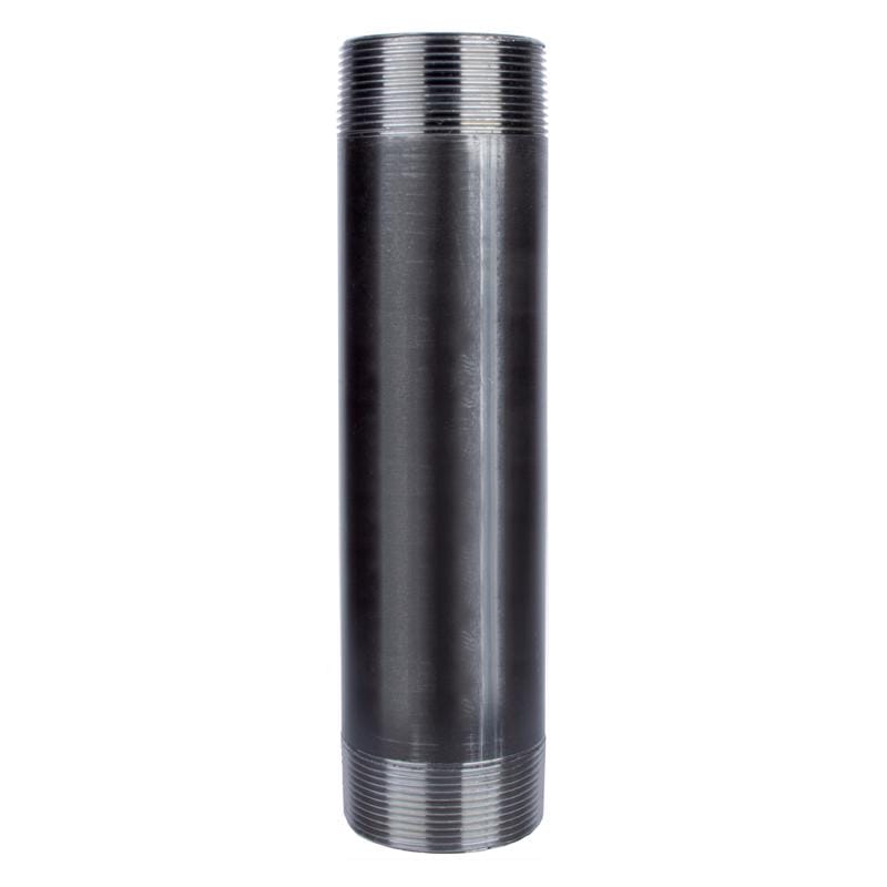 STZ Industries 350U3X8 3 in. MIP each X 3 in. D MIP Black Steel 8 in. L Nipple
