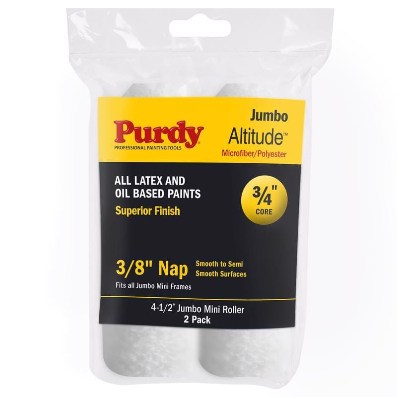 Purdy 14G624072 Altitude Poly Micro 4.5 in. W X 3/8 in. Jumbo Mini Paint Roller Cover 2 pk