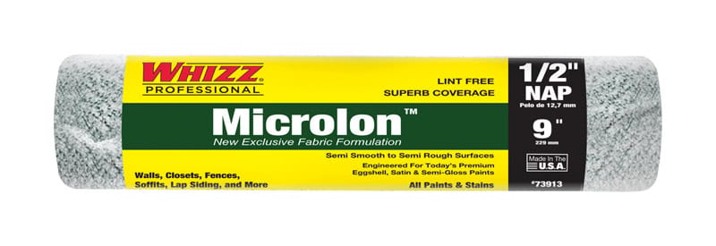 Whizz 73913 Microlon 9 in. W X 1/2 in. Cage Paint Roller Cover 1 pk