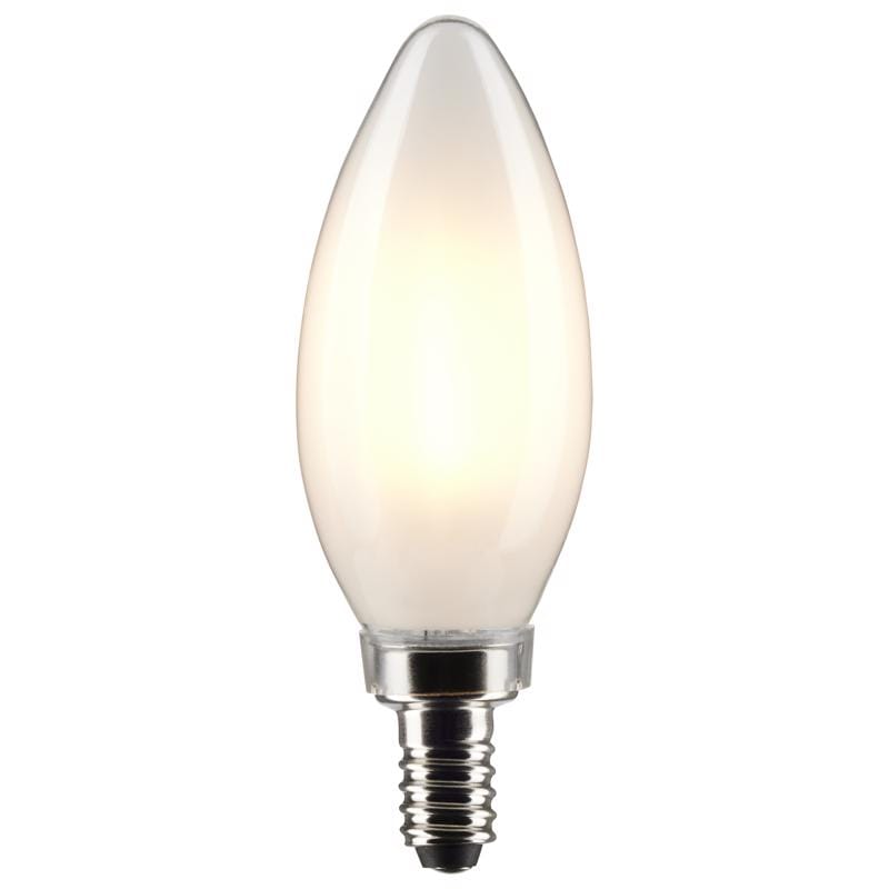 Satco S21830 B11 E12 (Candelabra) Filament LED Bulb Warm White 60 Watt Equivalence 2 pk