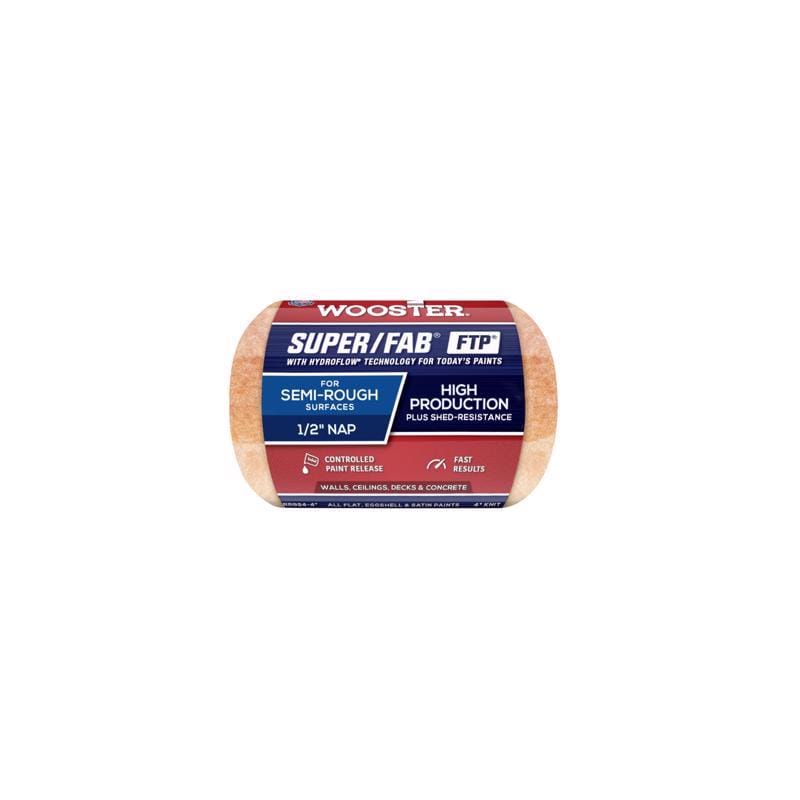Wooster RR925-4 Super/Fab FTP Synthetic Blend 4 in. W X 3/4 in. Trim Paint Roller Cover 1 pk