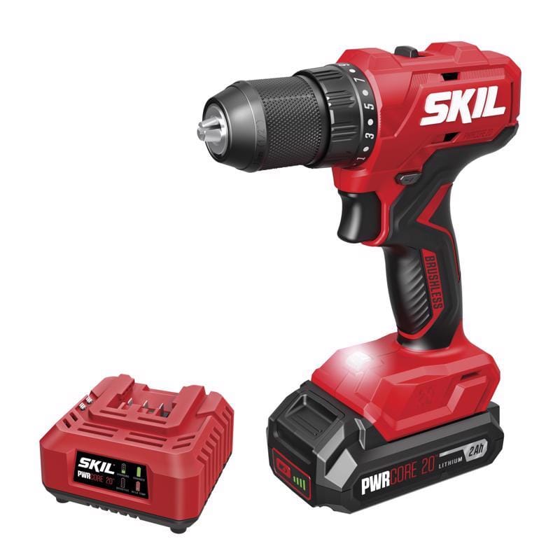 Skil DL6280B-10 20V PWRCORE 1/2 in. Brushless Cordless Drill/Driver Kit (Battery & Charger)