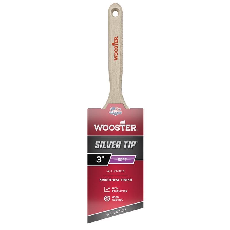 Wooster 5221-3 Silver Tip 3 in. Soft Angle Paint Brush