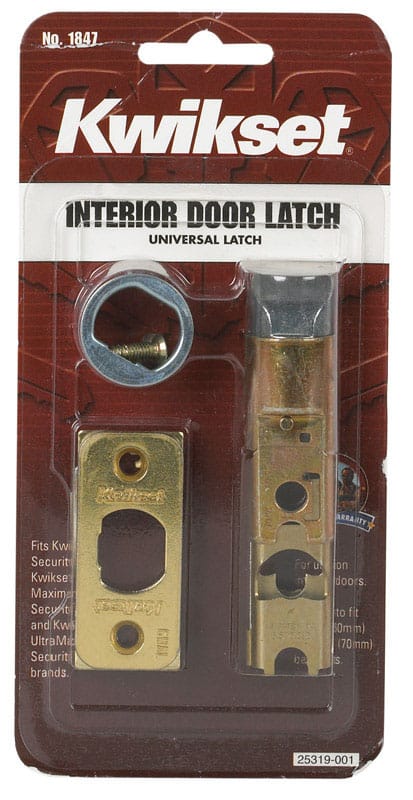 Kwikset 81826-001 Bright Brass Gold Steel Door Latch 1 pk