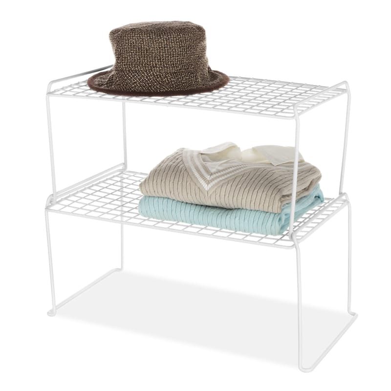 Whitmor 6023-3121 9 in. H X 20 in. W X 12 in. L White Stackable Shelf
