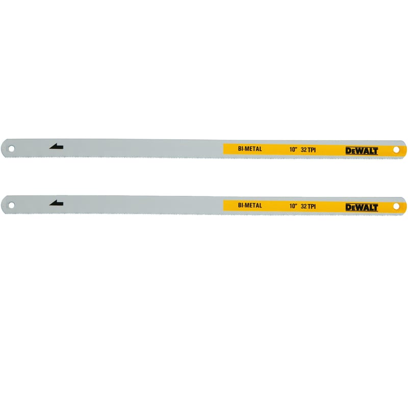 Dewalt DWHT20550 10 in. High Carbon Steel Hacksaw Blades 32 TPI 2 pk