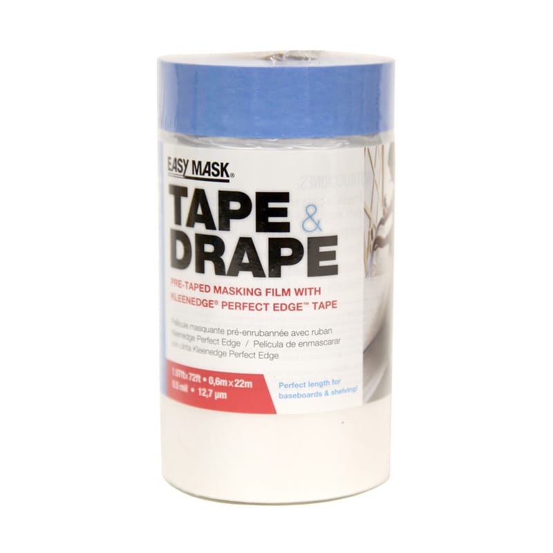 Trimaco 949460 Easy Mask 2 ft. W X 72 ft. L X 0.5 mil Pre-Taped Plastic Masking Film 1 pk