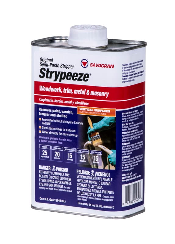 Savogran 1232 Strypeeze Paint and Varnish Remover 1 qt