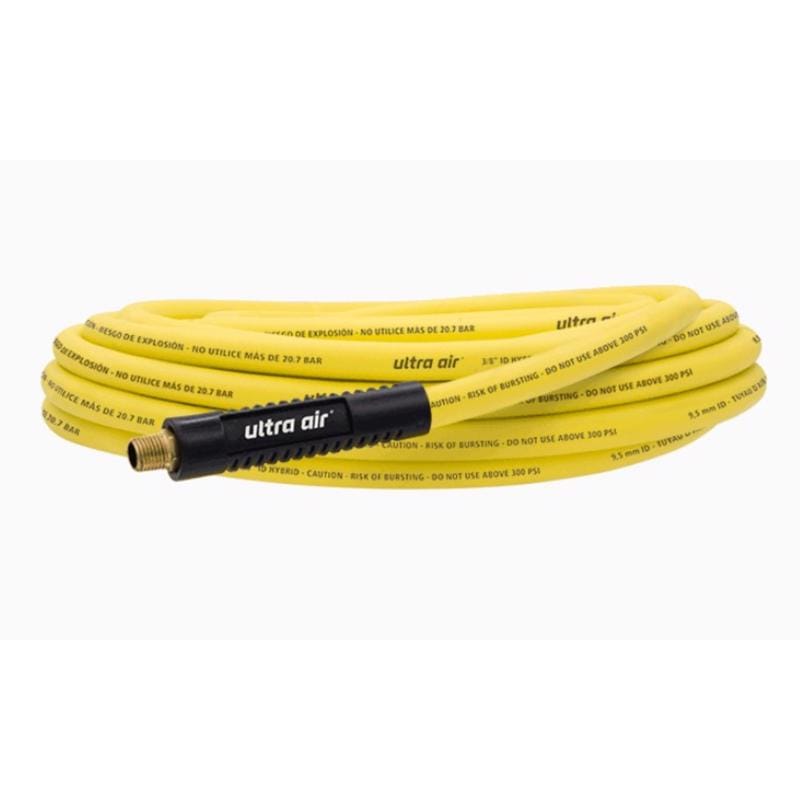 Amflo AMFL57525A Ultra Air 25 ft. L X 3/8 in. D Hybrid Polymer Hybrid Air Hose 300 psi Yellow