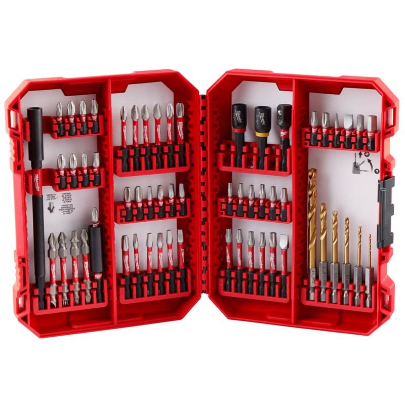 Milwaukee 48-32-4097 Shockwave Impact Duty Hex Assorted X 10.3 in. L Drill and Driver Bit Set Alloy Steel 60 pc