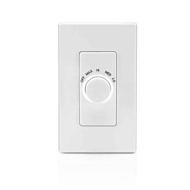 Leviton R24-RTF01-10W Decora 1.5 amps Single Pole Rotary Fan Control White 1 pk