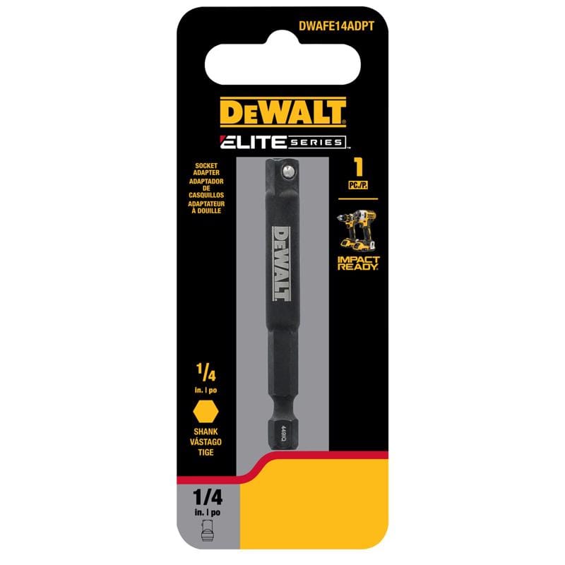 Dewalt DWAFE14ADPT ELITE SERIES 1/4 in. High Speed Steel Socket Adapter 1 pk