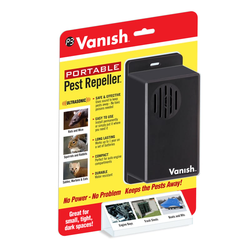 Vanish P7826 Battery-Powered Electronic Pest Repeller For Outdoor Pests