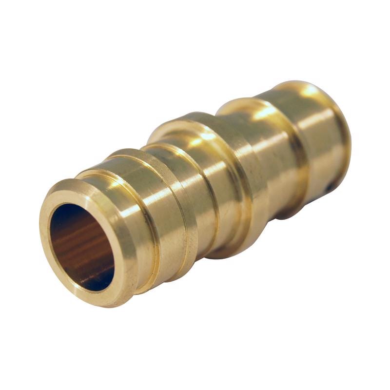 Apollo EPXC1212 1/2 in. Expansion PEX in to X 1/2 in. D Barb Brass Straight Coupling