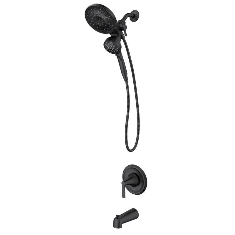 Moen 82310BL Mikah 1-Handle Matte Black Tub and Shower Faucet