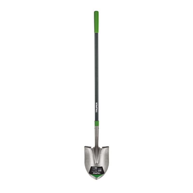 Truper PRL-FV Tru-Tough 56.75 in. Steel Round Digging Shovel Fiberglass Handle