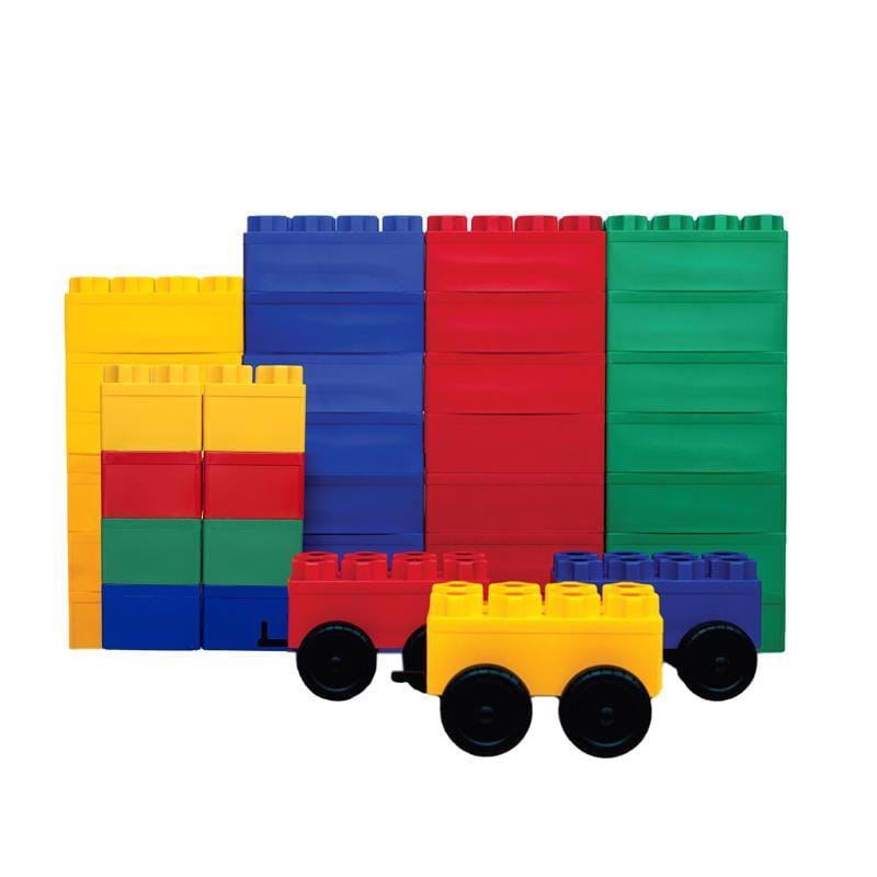Biggo 207480 Train Station Jumbo Building Blocks Assorted 38 pc