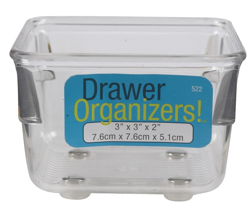 Idesign 52230 Linus 3 in. H X 3 in. W X 2 in. D Plastic Drawer Organizer