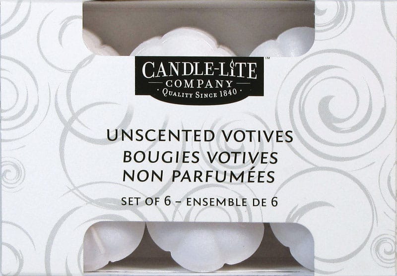 Candle-Lite 4535595 White Unscented Scent Food Warmers Votive Candles