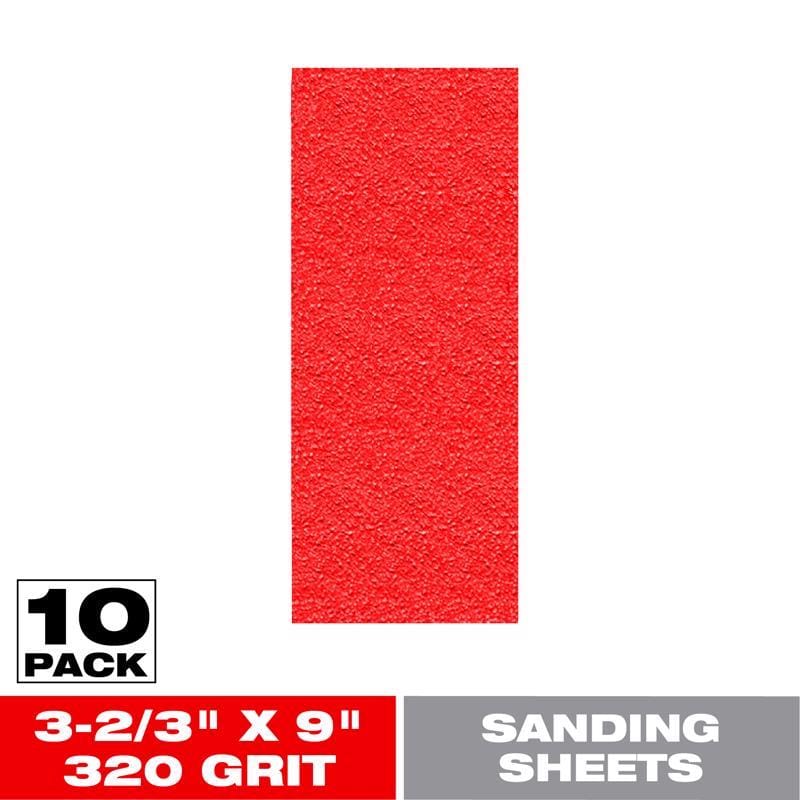 Diablo DCS323320S10G 9 in. L X 3-2/3 in. W 320 Grit Aluminum Oxide Sanding Sheet 10 pk