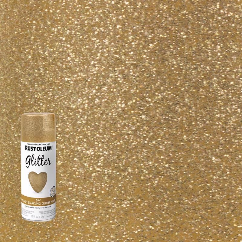 Rust-Oleum 301495 Specialty Glitter Gold Spray Paint 10.25 oz