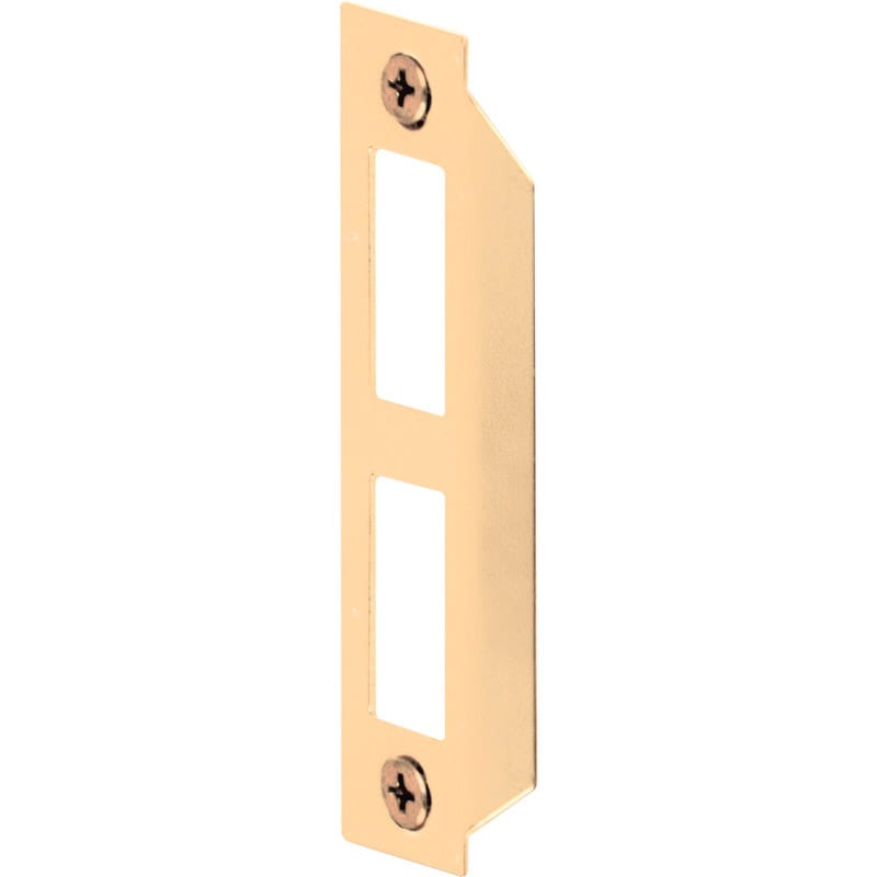 Prime-Line E 2435 3-21/32 in. L Brass-Plated Gold Steel Door Strike 1 pk