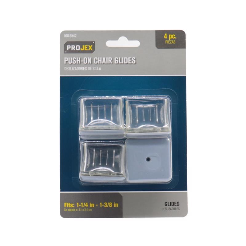 Projex HPT-S3035-P Gray 1-1/2 in. Push-On Polymer Chair Glide 4 pk