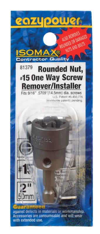 Eazypower 81379 Isomax #15 Steel Screw Remover/Installer 2 in. 1 pc