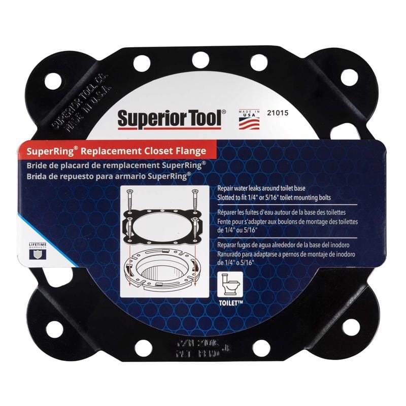 Superior Tool 21015 SuperRing Coated Steel Closet Flange