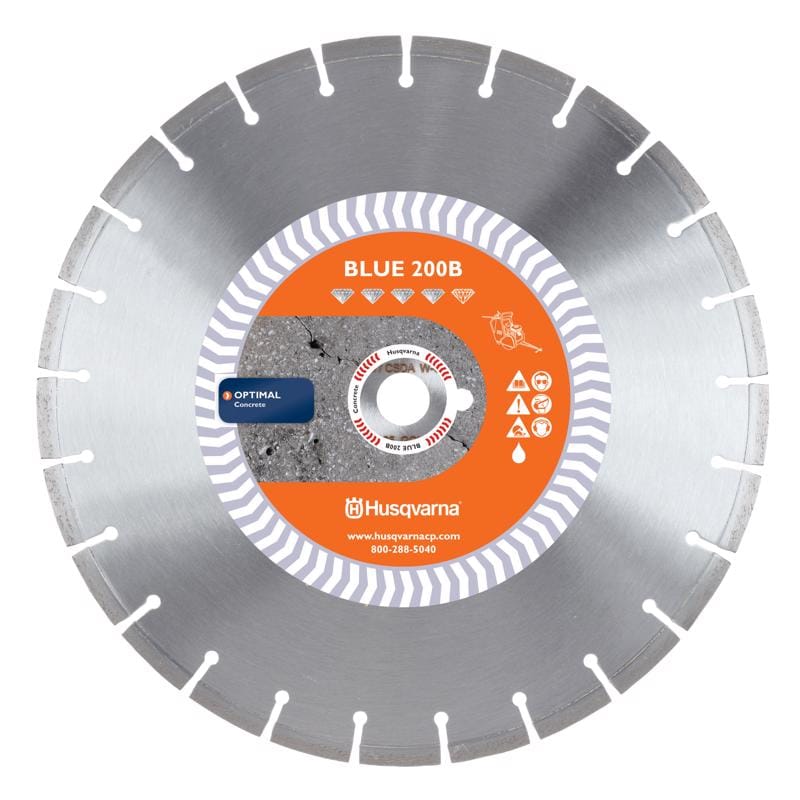 Husqvarna 542751032 14 in. D X 1 in. Blue 200B Alloy Steel Circular Saw Blade 1 each
