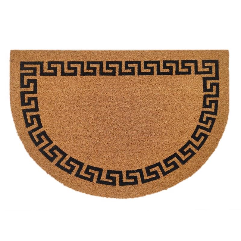 First Concept FC-72019 24 in. W X 36 in. L Black/Brown Greek Key Coir Door Mat