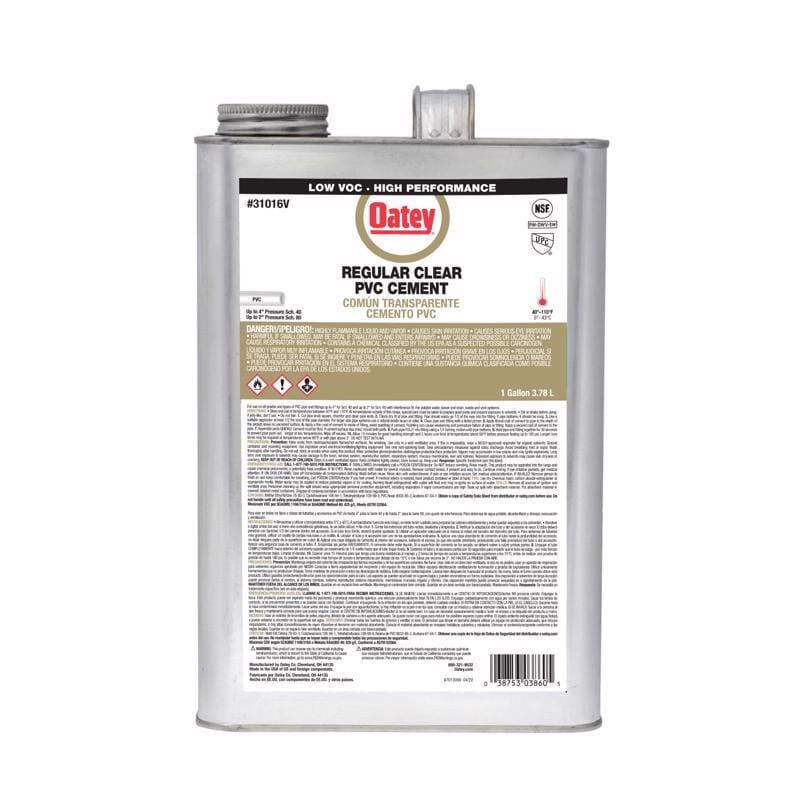 Oatey 31016V Clear Cement For PVC 1 gal