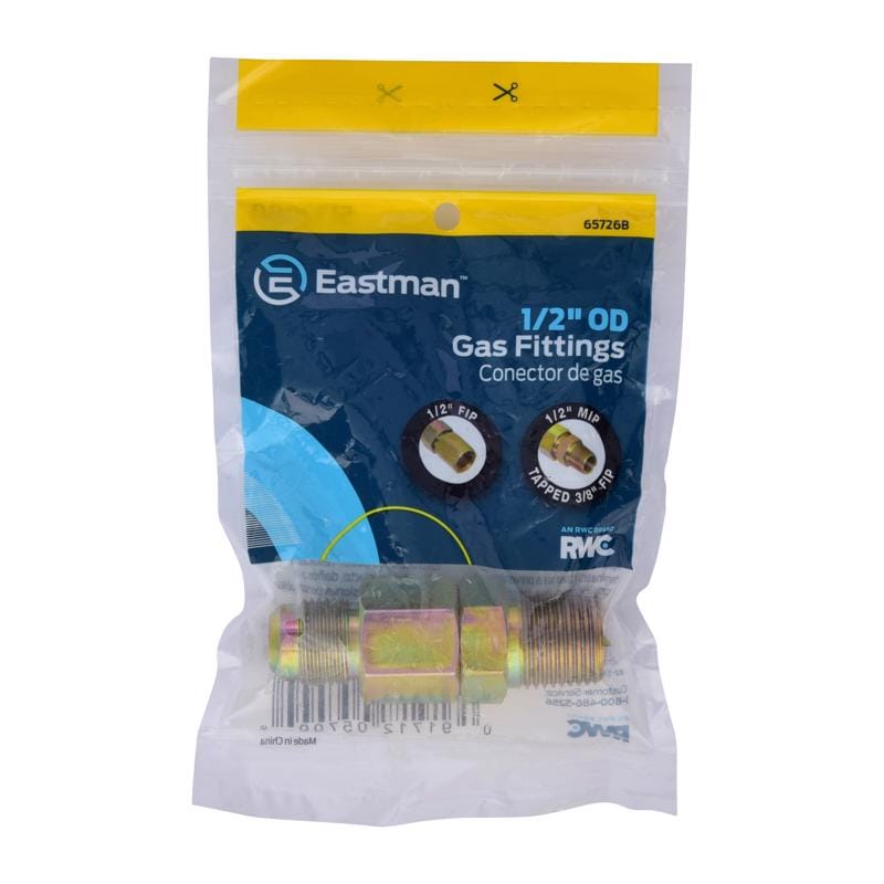 Eastman 65726B 1/2 in. Flare X 1/2 in. D MIP 6.8 in. Brass Gas Connector