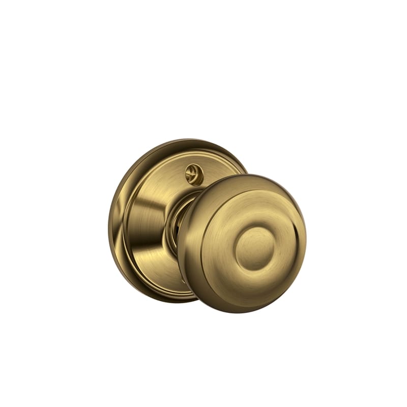 Schlage F170VGEO609 Georgian Antique Brass Dummy Knob