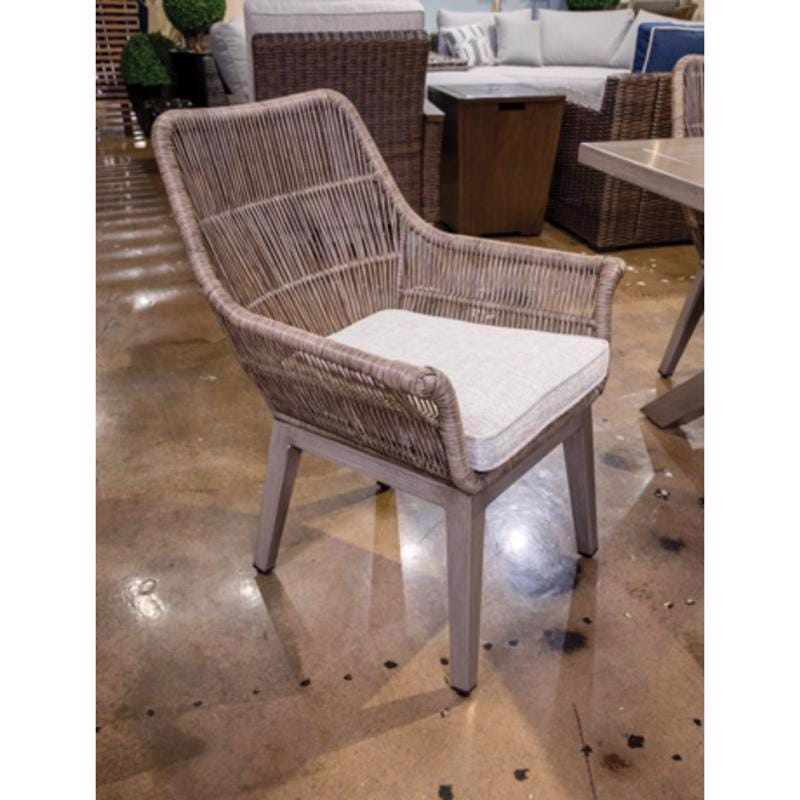 Signature Design BY Ashley P399-601A Beach Front Brown Aluminum Frame Armchair Beige