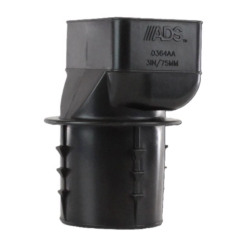 Advanced Drainage Systems 0364AA 3-1/4 in. Barb X 2 in. D Barb Polyethylene 3 in. Downspout Adapter 1 pk
