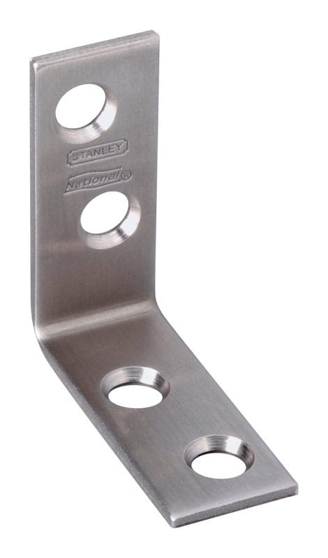 National Hardware N348-300 1.5 in. H X 0.63 in. W Stainless Steel Inside Corner Brace