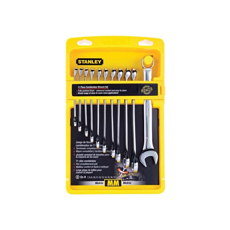 Stanley 94-386W Metric Combination Wrench Set 11 pc