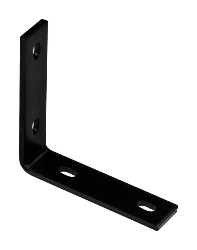 National Hardware N351-466 6.25 in. H X 1.5 in. W X 0.25 in. D Black Carbon Steel Inside/Outside Corner Brace
