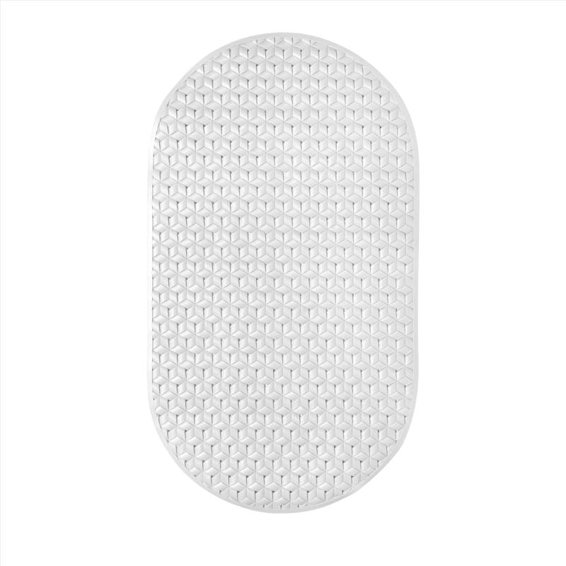 Zenna Home TMTW1WWE 27-1/2 in. L X 15-7/16 in. W White Thermo Plastic Elastomer Bath Mat