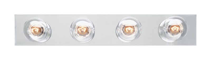 Westinghouse 6641100 Chrome Silver 4 lights Incandescent Bathroom Bar Fixture Wall Mount