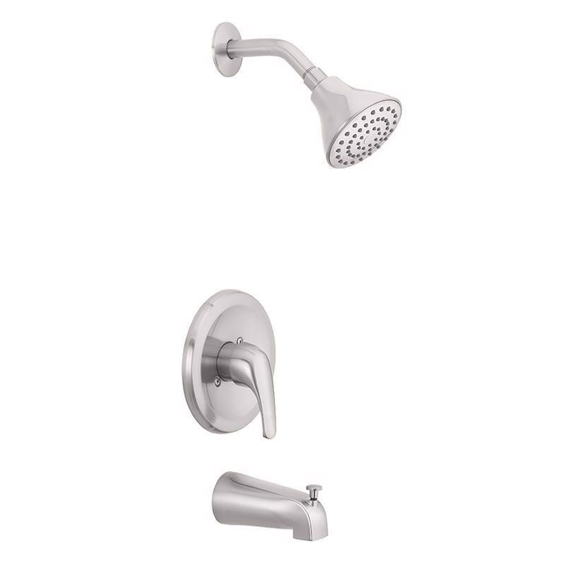 Oakbrook Collection 874X-5004 1-Handle Brushed Nickel Tub and Shower Faucet