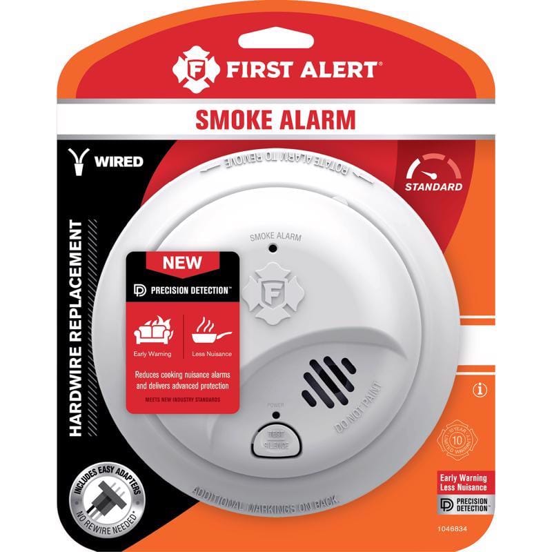 First Alert 1046834 Hard-Wired w/Battery Back-up Ionization Smoke Detector 1 pk