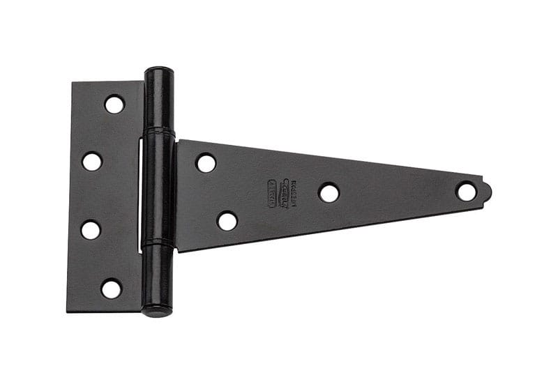 National Hardware N129-155 6 in. L Black Extra Heavy Duty T-Hinge 2 pk