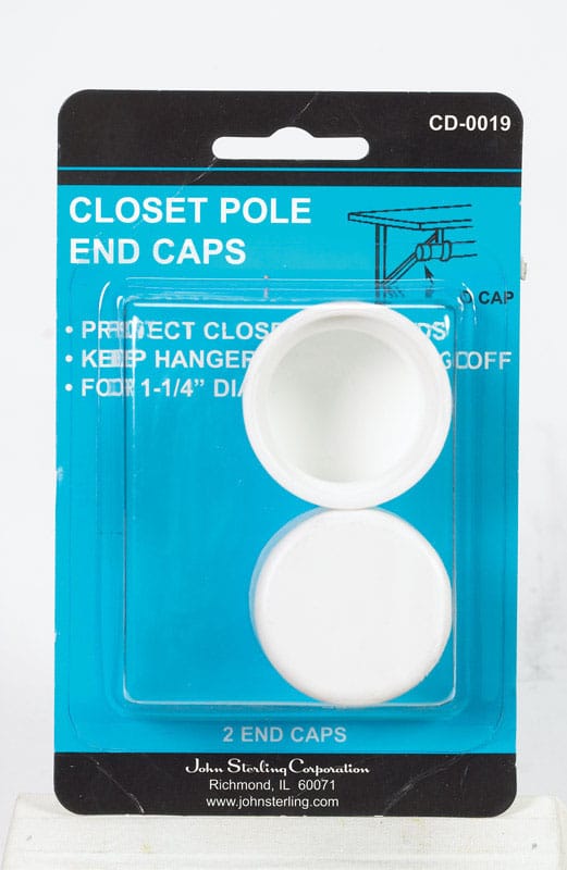 John Sterling CD-0019 Pro 1-1/4 in. L X 1-1/4 in. D Powder Coated Plastic Closet Rod Support