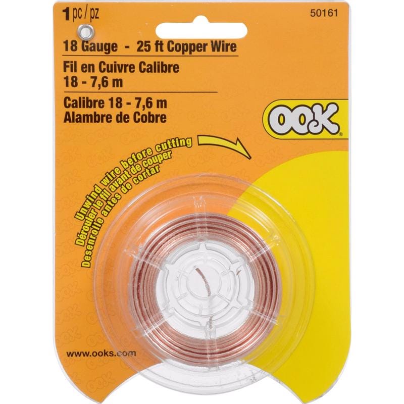 Hillman 534680 OOK 25 ft. L Copper 18 Ga. Wire