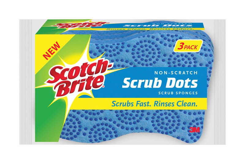 Scotch-Brite 20303-8 Non-Scratch Sponge For Multi-Purpose 2.6 in. L 3 pk