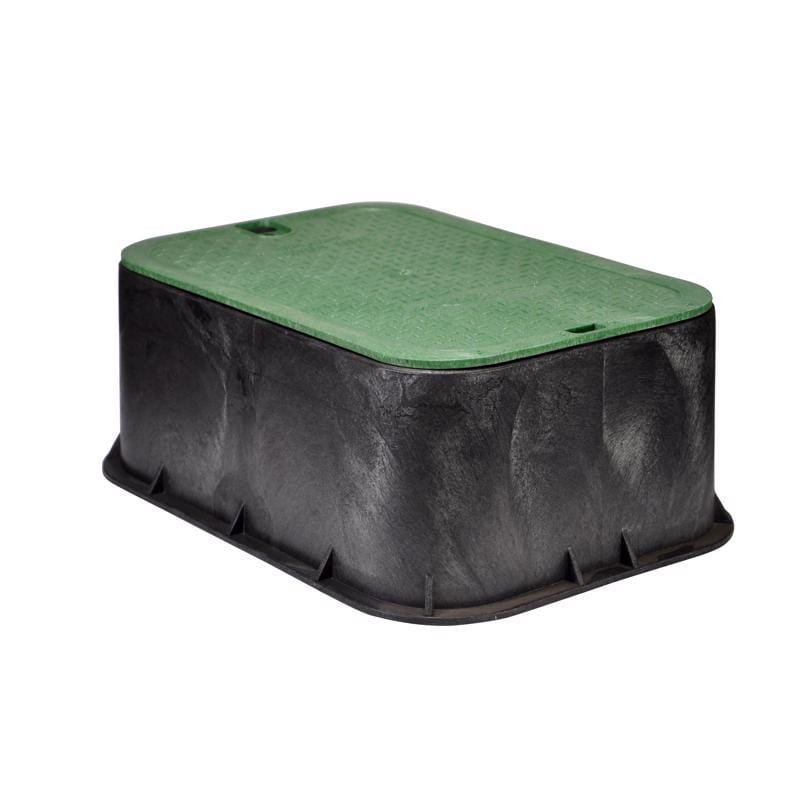 NDS 115 21.75 in. W X 13.25 in. D X 6.75 in. H Rectangular Valve Box with Cover Black/Green