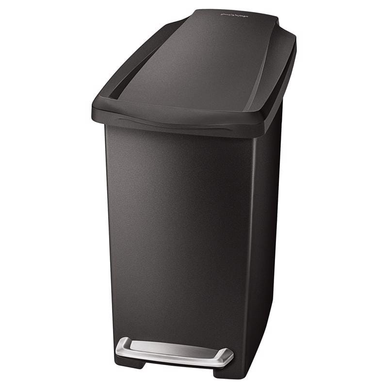 Simplehuman CW1329 10 L Black Plastic Step Trash Can